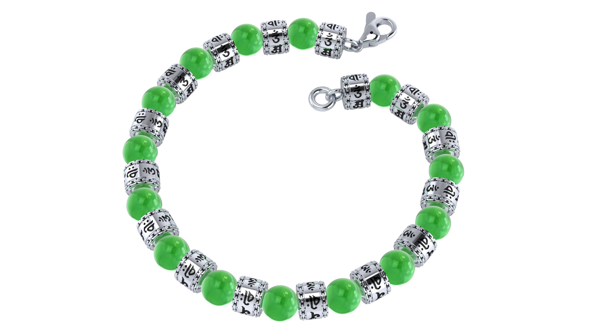 Vòng tay nữ Chú Văn thù mích Ngọc Bích